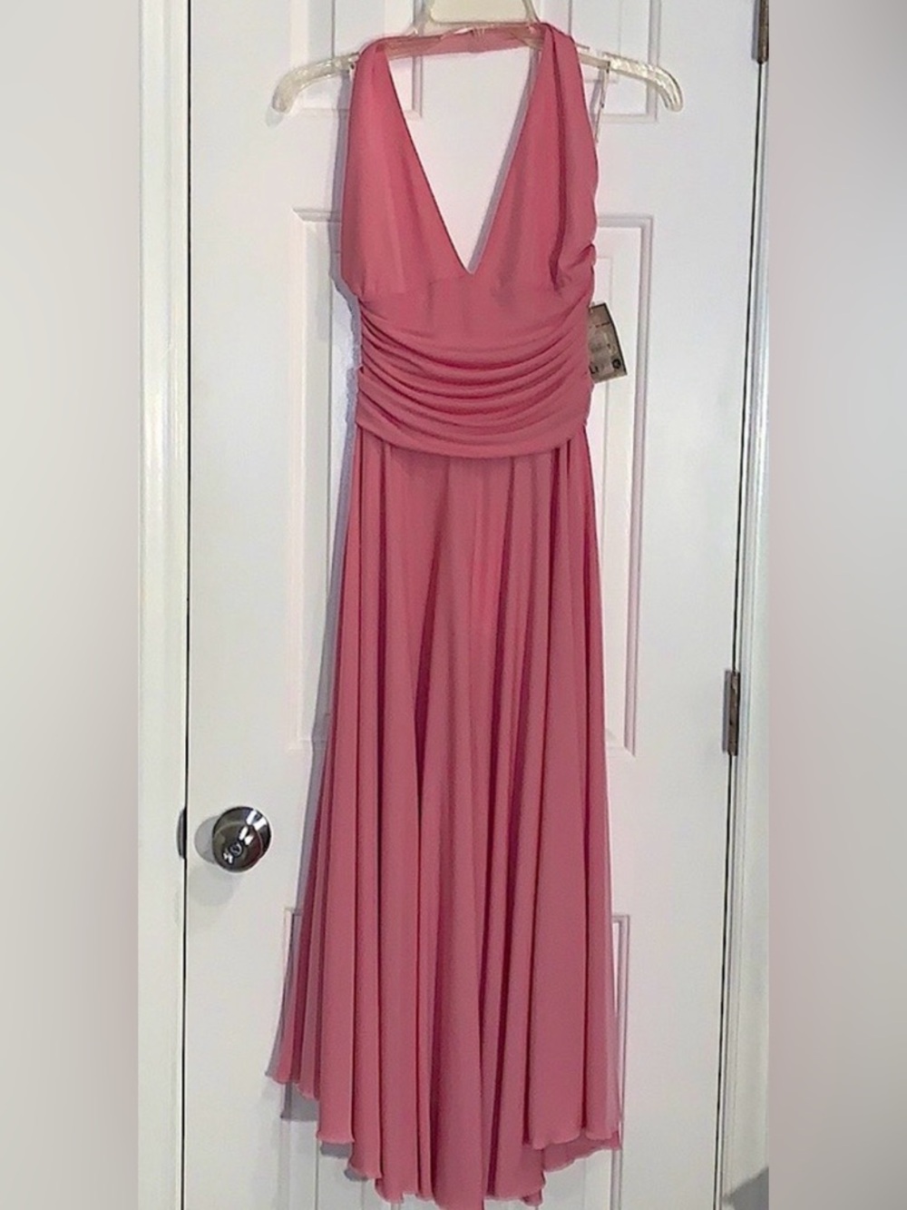 Vintage LULY K size Small, halter pink dress